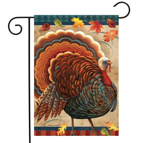 Fall Turkey Flag - 12.5 x 18 in