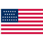 25 Star US Flags (1836-1837) - Nylon with Grommets - 3 x 5 ft