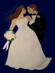 Bride & Groom Flag - 12 x 18 in (customize colors)