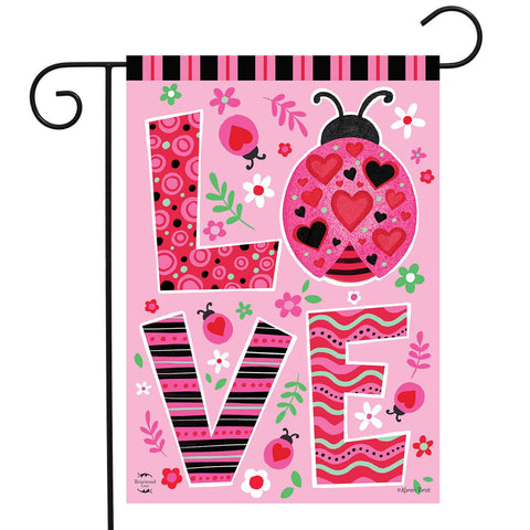 Ladybug Love Flag - 12.5 x 18 in