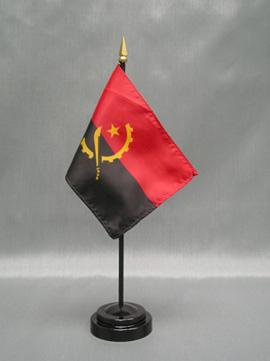 Angola Stick Flag - 4 x 6 in