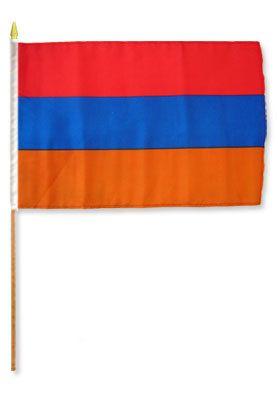Armenia Stick Flag - 12 x 18 in