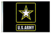 Army Star Logo Flag - Nylon with Grommets - 3 x 5 ft