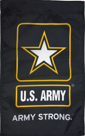 Army Star Logo Army Strong Garden Flag - Nylon - 12 x 18 in