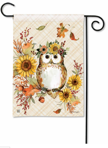 Autumn Owl BreezeArt® Flag - 12.5 x 18 in