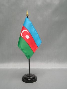 Azerbaijan Stick Flag - 4 x 6 in