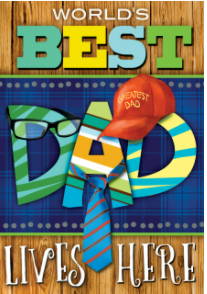 Best Dad Father's Day Flag - 12.5 x 18 in