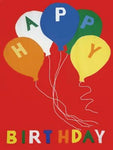 Happy Birthday Balloons Flag - (chooose colors) - 28 x 40 in