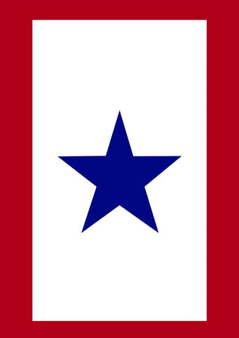 Service Star Flag - 1 Blue Star - poly printed  - 28 x 40 in