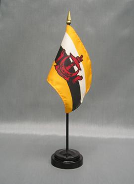 Brunei Stick Flag - 4 x 6 in (bases sold separately)