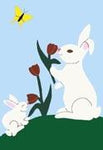 Bunnies & Tulip Flag
