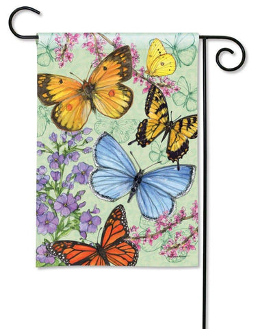 Butterfly Dance Garden BreezeArt® Flag - 12 x 18 in