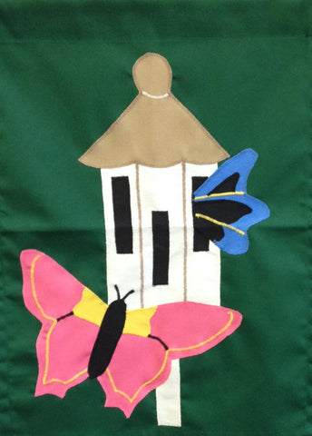 Butterfly House Flag on Hunter - 12 x 18 in