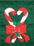Candy Canes Flag on Hunter - 12 x 18 in