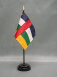 Central African Republic Stick Flag - 4 x 6 in (bases sold separately)