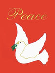 Peace Dove Flag on Red - 12 x 18 in