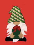 Christmas Gnome Flag with Present - 12 x 18 in (choose color)