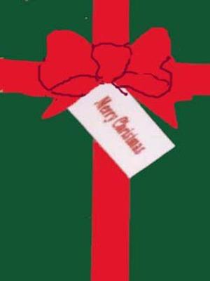 Christmas Package Flag on Hunter - 12 x 18 in