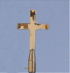 Church Cross - Plain Brass  - 9.25 in