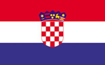 Croatia Stick Flag - 4 x 6 in (bases sold separately)