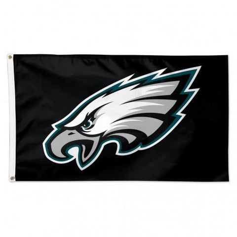 Eagles - 3 x 5 ft Flag - Logo on Black