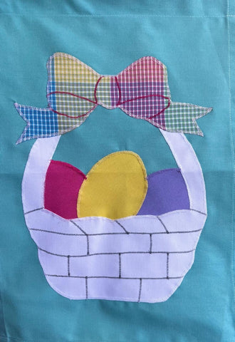 Easter Basket Flag on Mint Green - 12 x 18 in