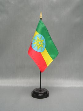 Ethiopia Stick Flag - 4 x 6 in
