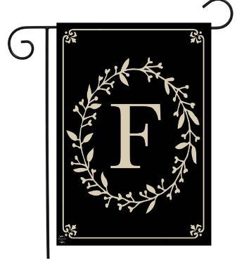 Classic Monogram (F) Flag - 12.5 x 18 in