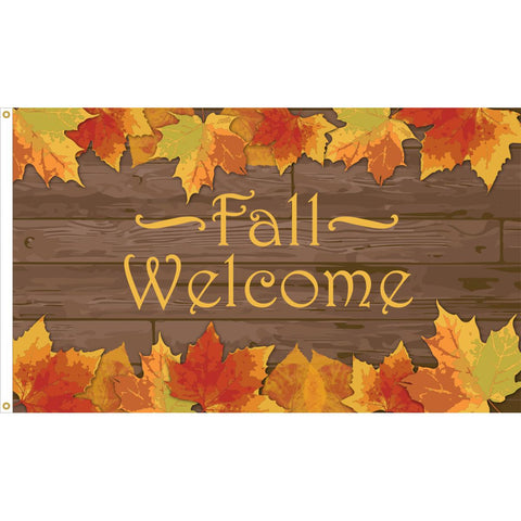 Fall Welcome Flag - 3 x 5 ft