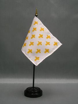 Fleur-de-lis Stick Flag 23 gold - 4 x 6 in (bases sold separately)