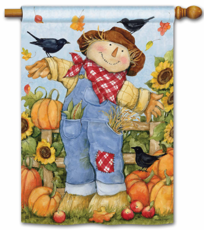 Garden Scarecrow BreezeArt® Flag - 28 x 40 in