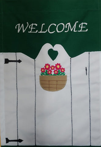 Spring Welcome Gate Flag (choose color) - 12 x 18 in