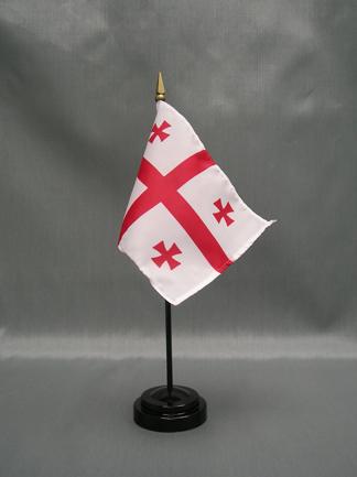 Georgia Republic Stick Flag - 4 x 6 in (bases sold separately)