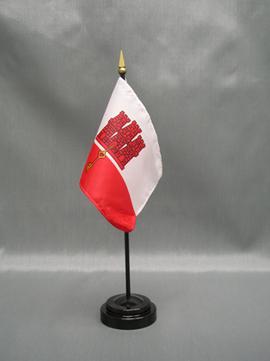 Gibraltar Stick Flag - 4 x 6 in