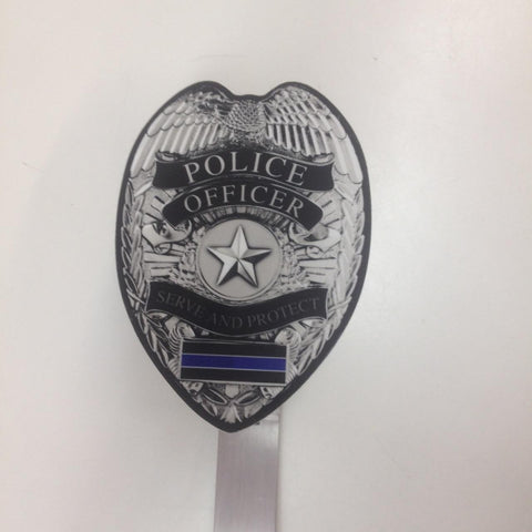Grave Marker - Police Badge - Aluminum with Vinyl