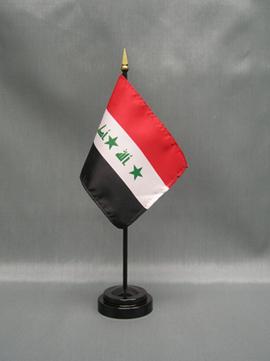 Iraq Stick Flag - 4 x 6 in (bases sold separately)