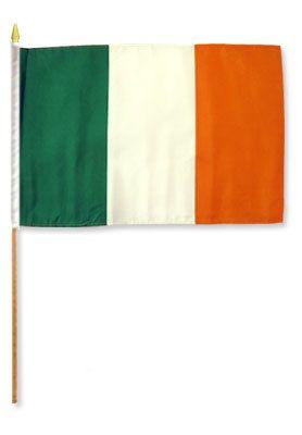 Ireland Stick Flag - 12 x 18 in