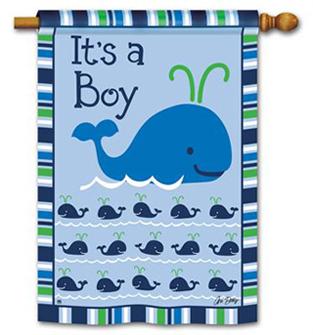 It's A Boy (Whales) BreezeArt® Flag