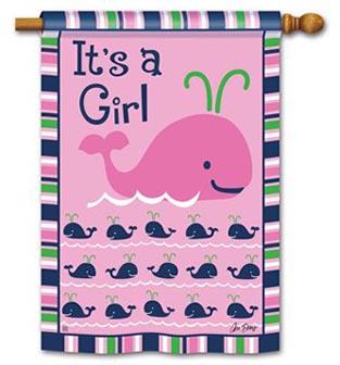 It's A Girl (Whales) BreezeArt® Flag