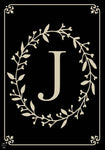 Classic Monogram (J) Flag - 12.5 x 18 in