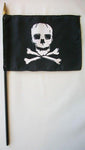 Jolly Roger Stick Flag - 4 x 6 in (bases sold separately)