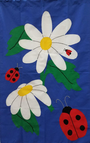 Ladybug Daisy Flag