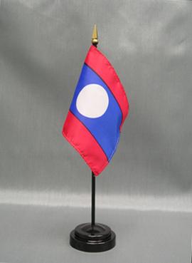 Laos Stick Flag - 4 x 6 in (bases sold separately)
