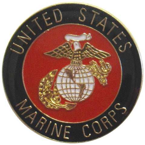 Lapel Pin - Marine Corps - round
