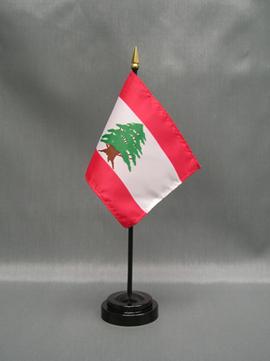 Lebanon Stick Flag - 4 x 6 in (bases sold separately)