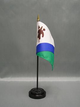 Lesotho Stick Flag - 4 x 6 in (bases sold separately)