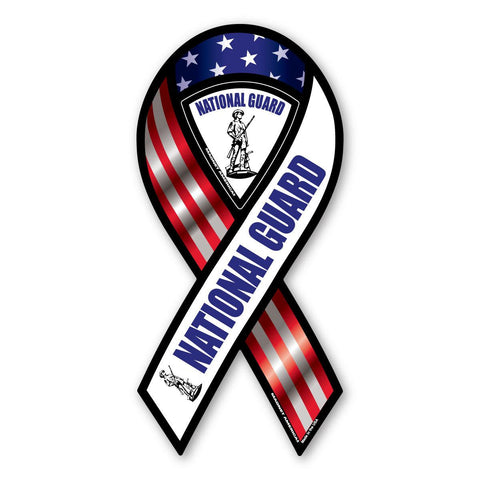 Magnet - USNG - US National Guard - ribbon (RWB)