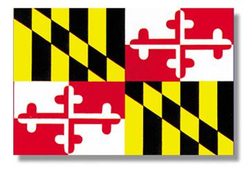 Maryland Stick Flag - 12 x 18 in