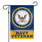 Navy Veteran Garden Flag - Poly - 12.5 x 18 in