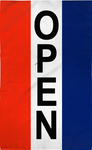 OPEN Flag - Poly with Sleeve - 3 x 5 ft